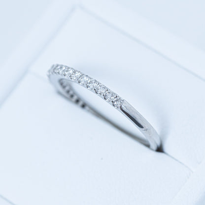 K18/Pt  ハーフエタニティリング S（幅1.7mm）