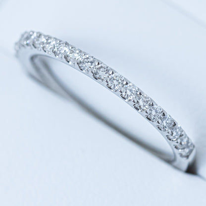 K18/Pt  ハーフエタニティリング S（幅1.7mm）