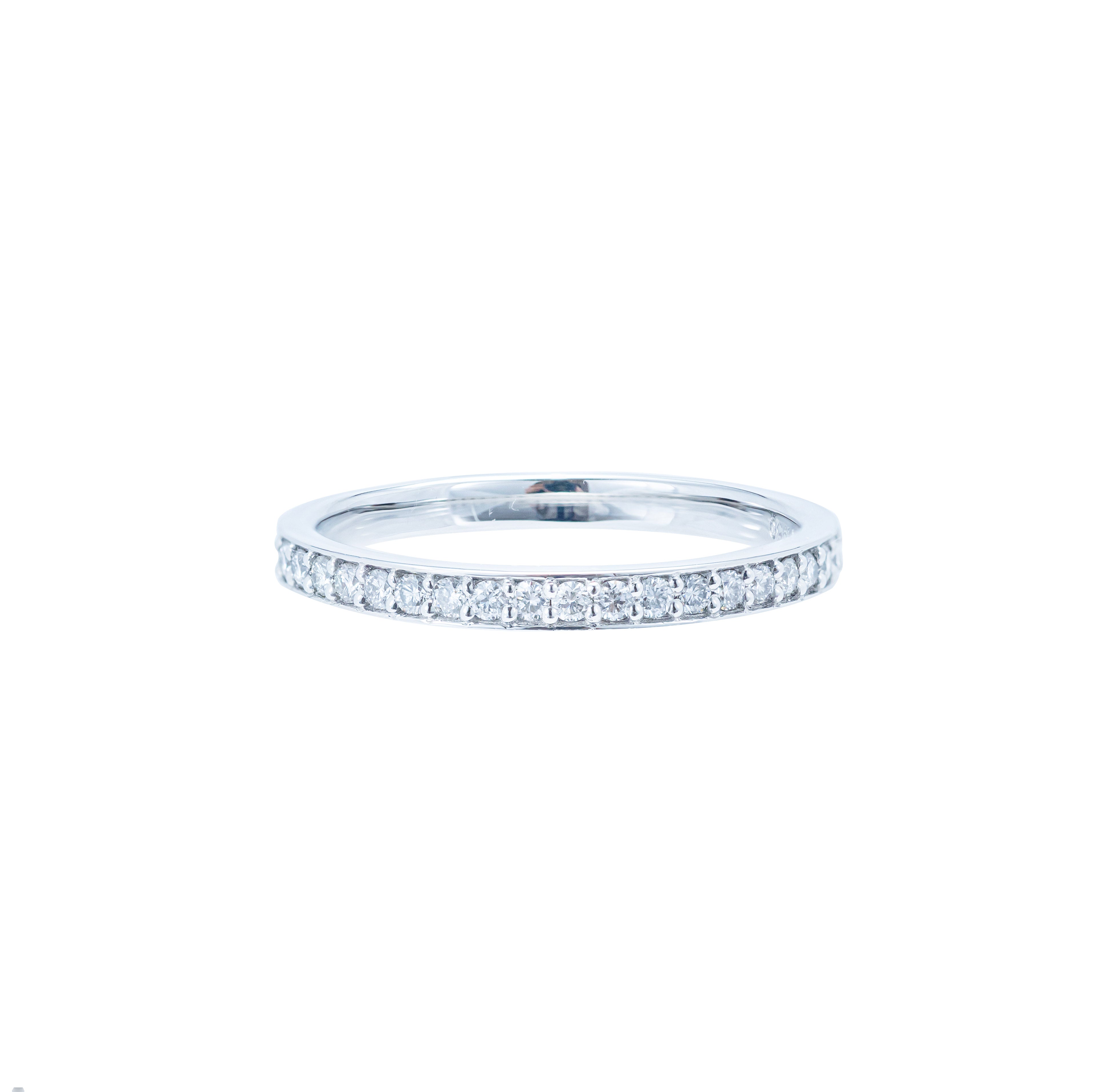 K18/Pt 「レール」ハーフエタニティリング（幅2.0mm） – RIN fine jewelry