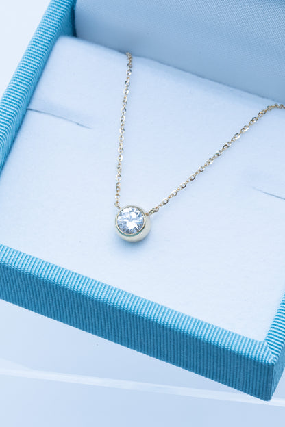 0.5ct ベゼル ネックレス