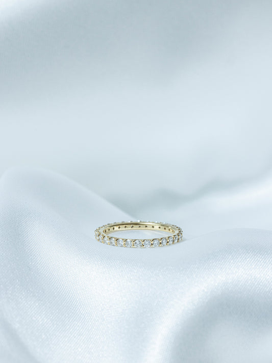 K18/Pt  フルエタニティリング S（幅1.7mm）