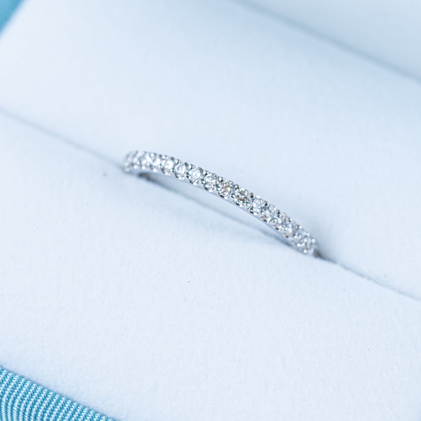 K18/Pt  ハーフエタニティリング S（幅1.7mm）